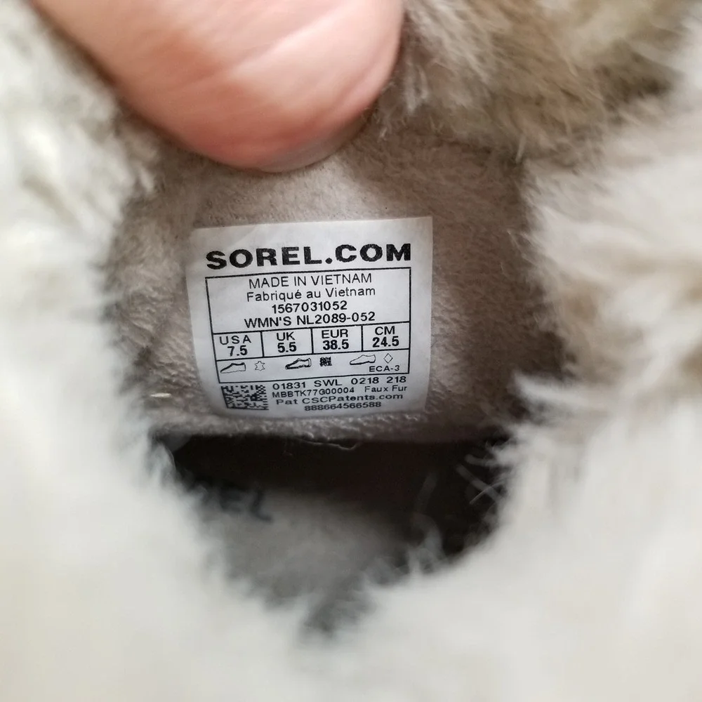 Sorel Tofino II Snow Boots Womens 7.5 Quarry Grey Waterproof Faux Fur NL2089-052